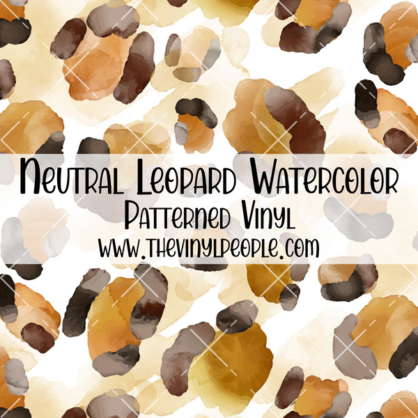 Neutral Leopard Watercolor Patterned Vinyl
