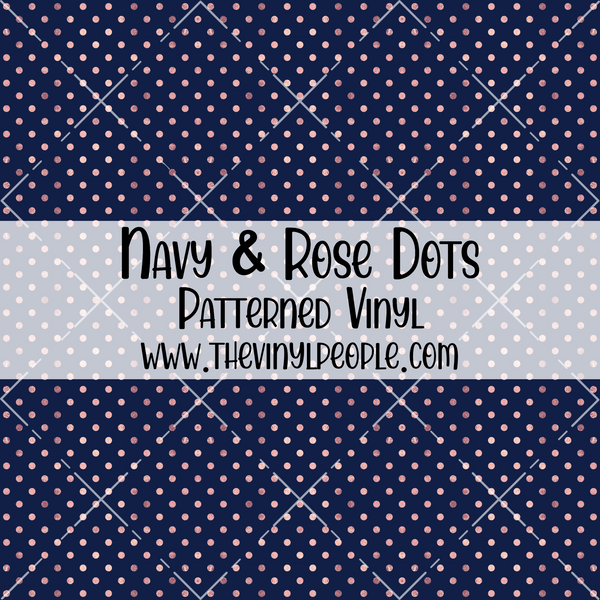 Navy & Rose Dots Patterned Vinyl