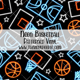 Neon Basketball Patterned Vinyl