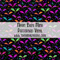 Neon Bats Patterned Vinyl
