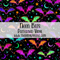 Neon Bats Patterned Vinyl