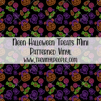 Neon Halloween Treats Patterned Vinyl
