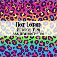 Neon Leopard Patterned Vinyl