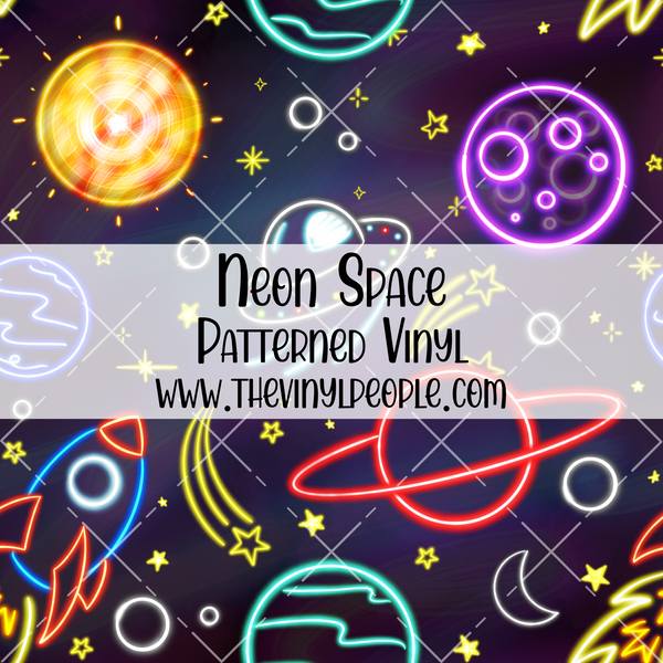Neon Space Patterned Vinyl