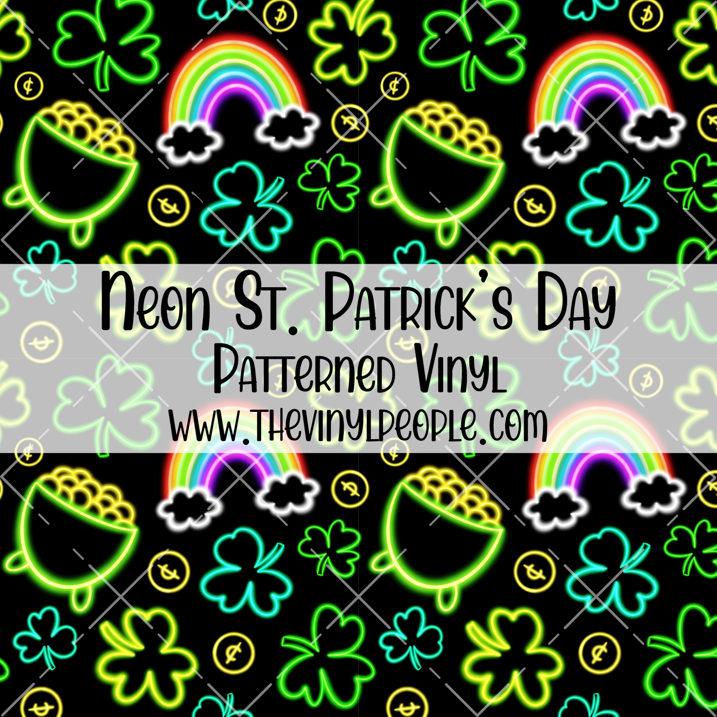 Neon St. Patrick's Day Patterned Vinyl