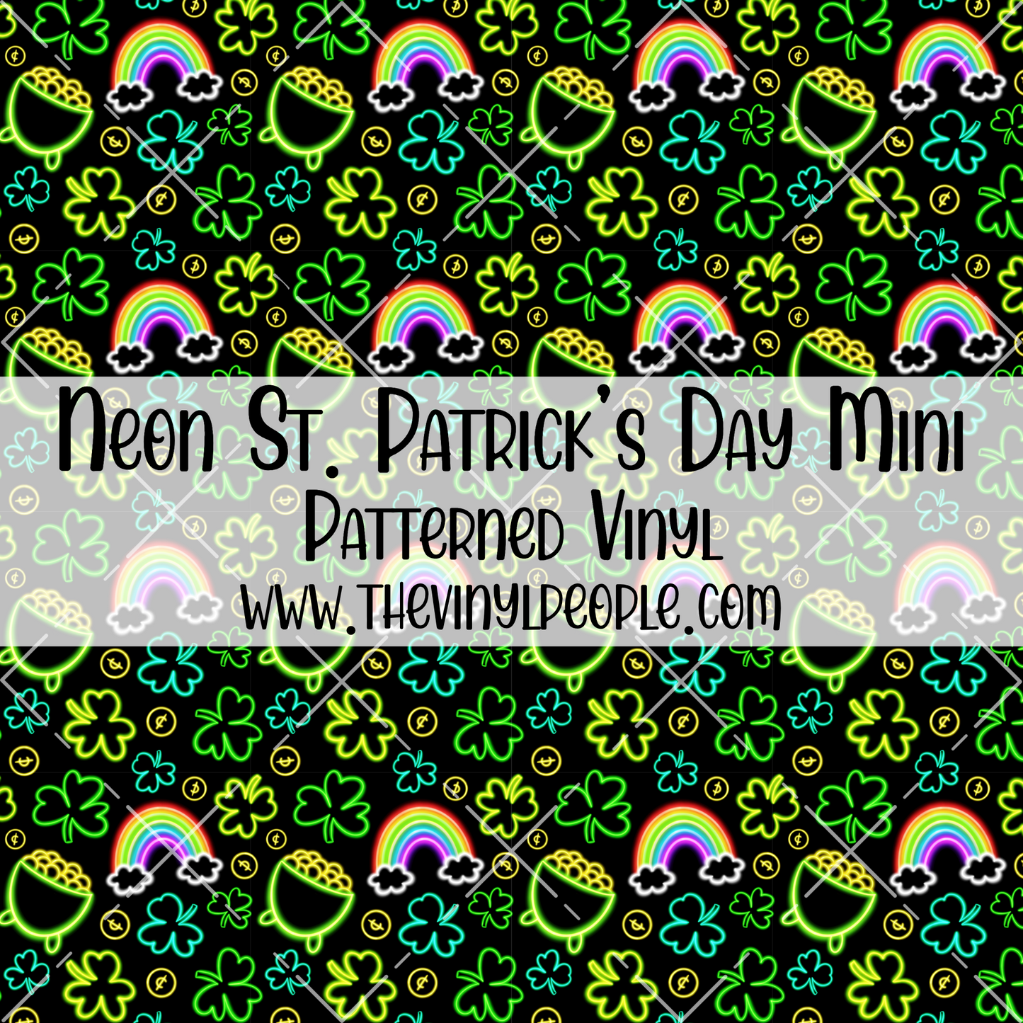 Neon St. Patrick's Day Patterned Vinyl