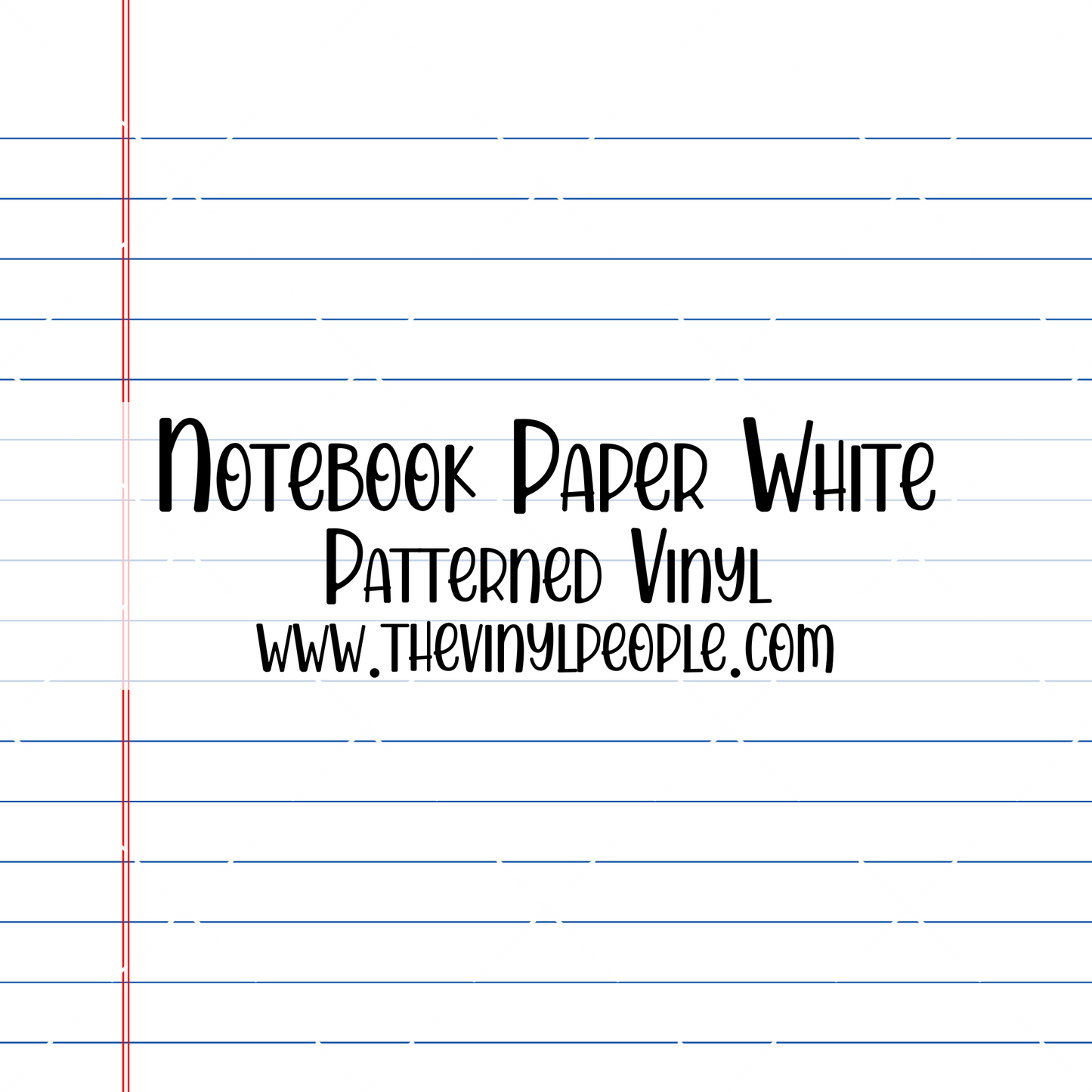 Notebook Paper White Patterned Vinyl