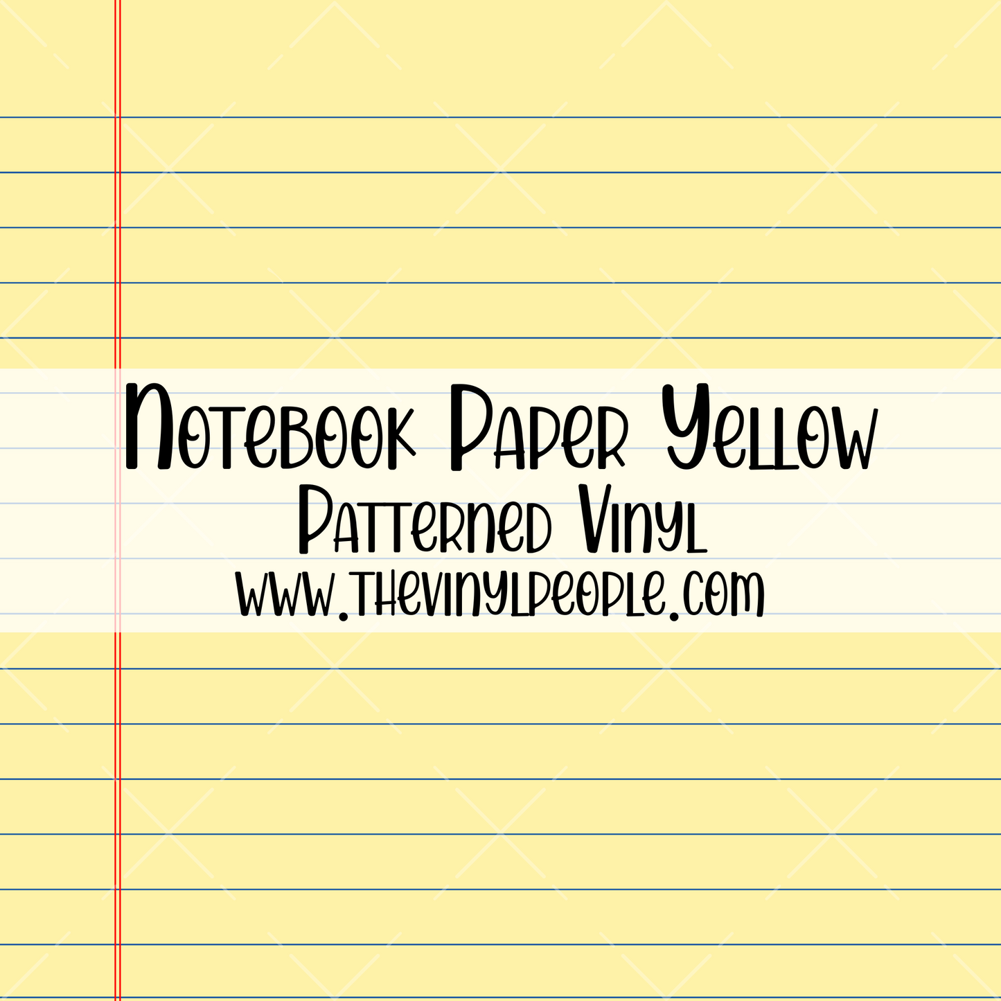 Notebook Paper Yellow Patterned Vinyl