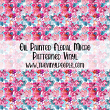 Oil Painted Floral Patterned Vinyl