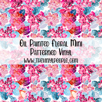 Oil Painted Floral Patterned Vinyl