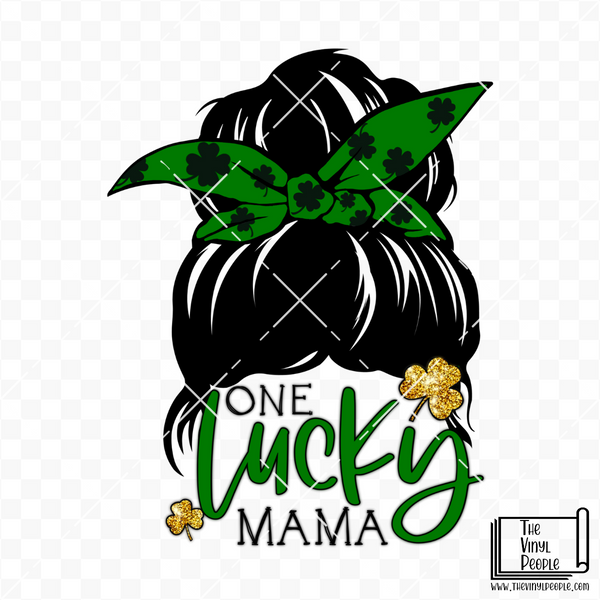 One Lucky Mama Bun Vinyl Decal