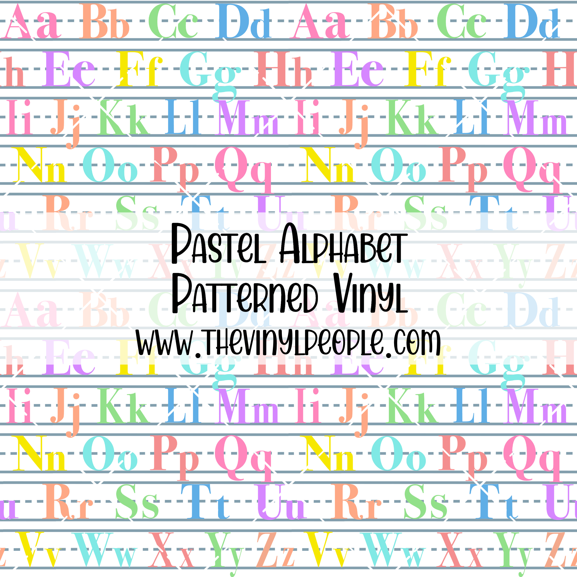 Pastel Alphabet Patterned Vinyl – TheVinylPeople