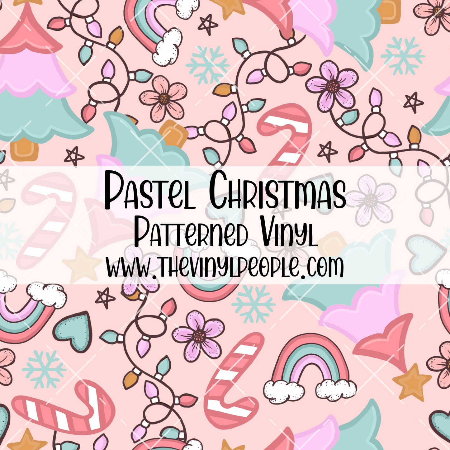 Pastel Christmas Patterned Vinyl