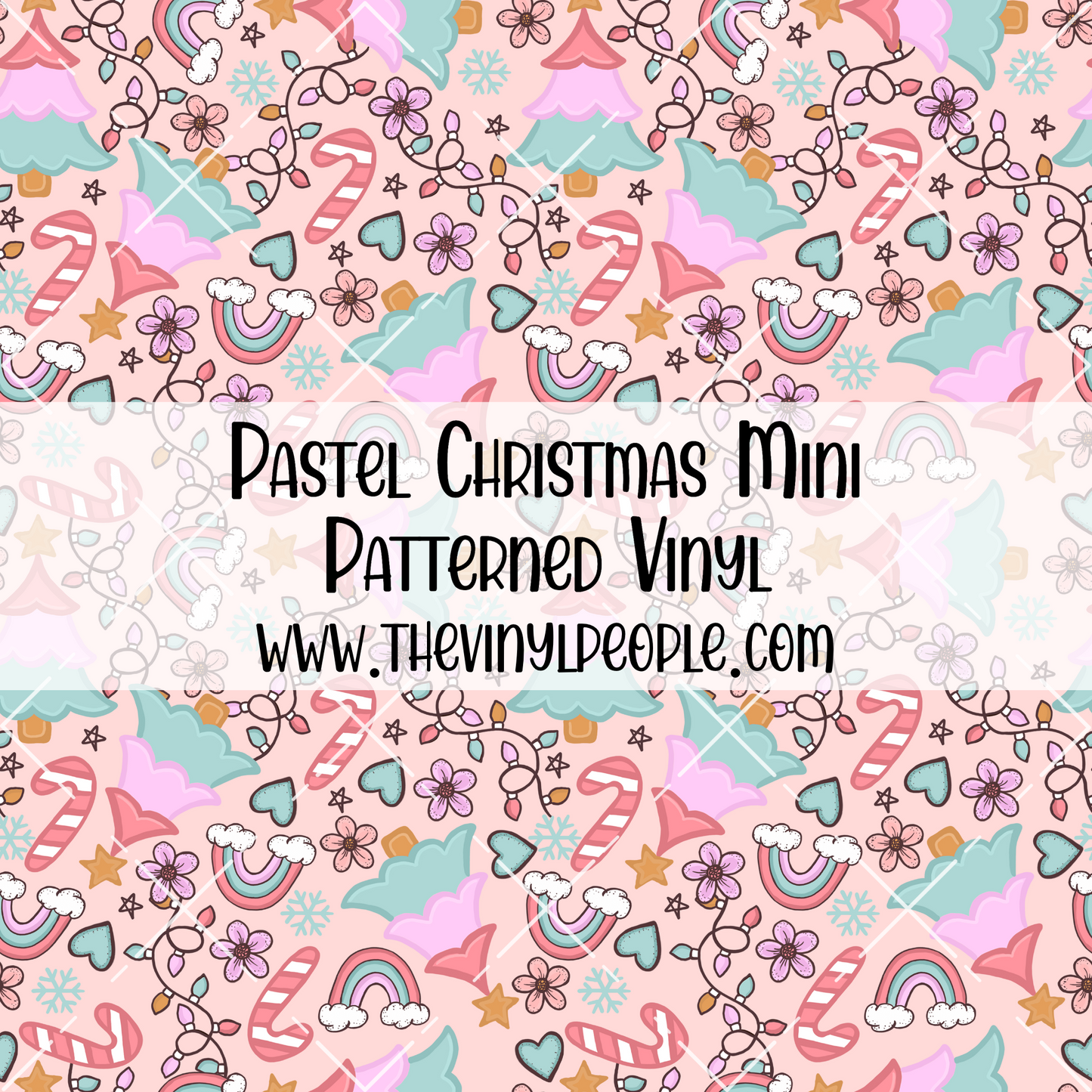 Pastel Christmas Patterned Vinyl