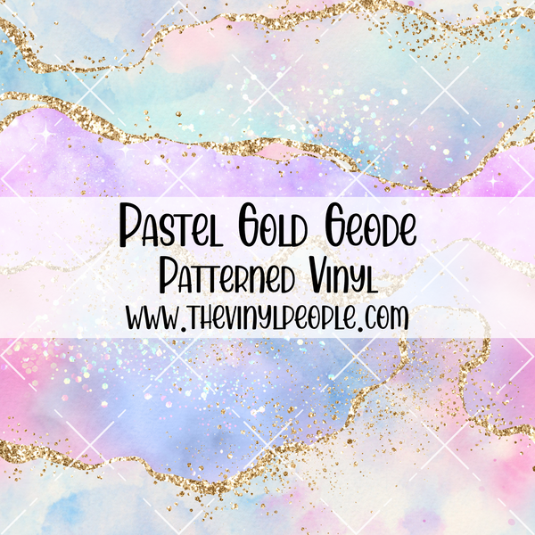 Pastel Gold Geode Patterned Vinyl
