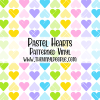 Pastel Hearts Patterned Vinyl