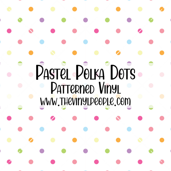 Pastel Polka Dots Patterned Vinyl