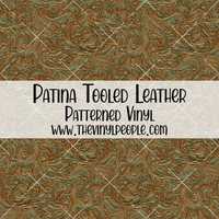 Patina Tooled Leather Patterned Vinyl