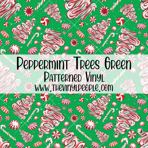Peppermint Trees Green Patterned Vinyl