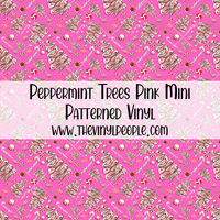 Peppermint Trees Pink Patterned Vinyl