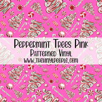 Peppermint Trees Pink Patterned Vinyl