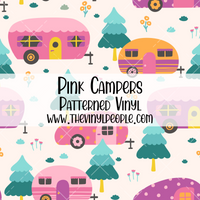 Pink Campers Patterned Vinyl