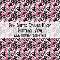 Pink Glitter Cowhide Patterned Vinyl