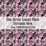 Pink Glitter Cowhide Patterned Vinyl