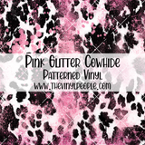 Pink Glitter Cowhide Patterned Vinyl