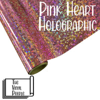 Pink Heart Holographic Foil