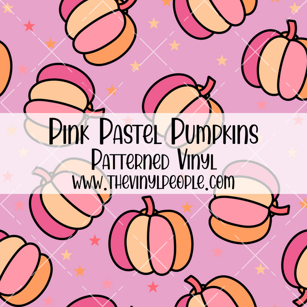 Pink Pastel Pumpkins Patterned Vinyl