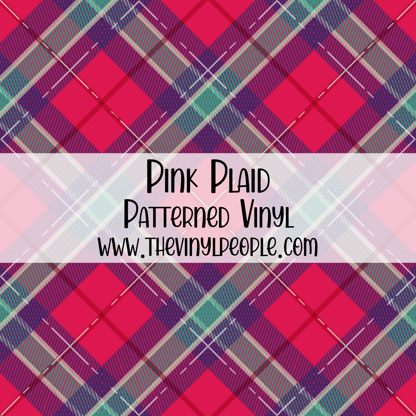 Pink Plaid Patterned Vinyl