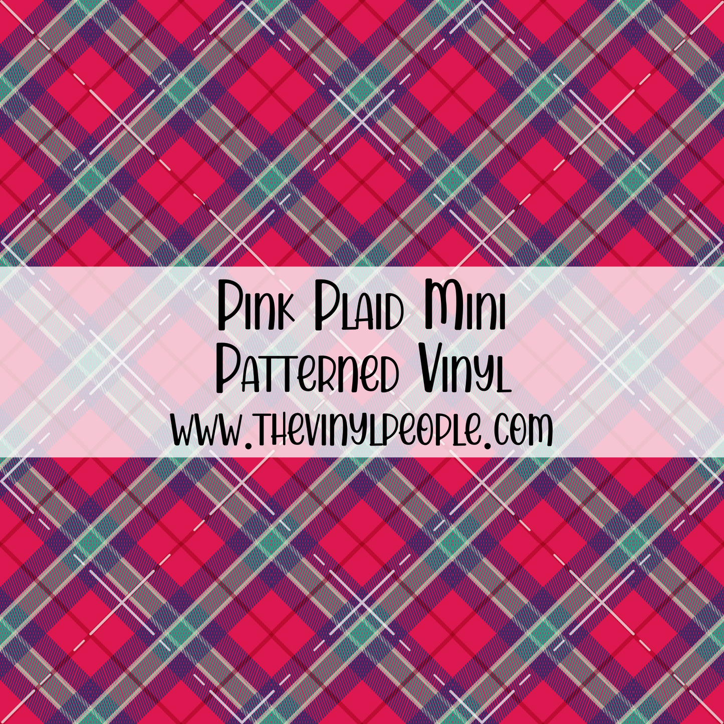 Pink Plaid Patterned Vinyl