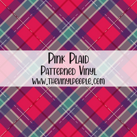 Pink Plaid Patterned Vinyl