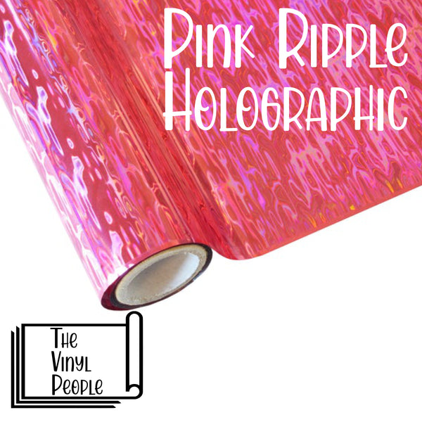 Pink Ripple Holographic Foil