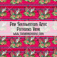 Pink Southwestern Aztec Patterned Vinyl