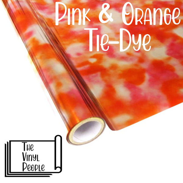 Pink & Orange Tie-Dye Foil