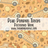 Plaid Pumpkin Trucks Patterned Vinyl