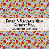 Poppies & Sunflowers Patterned Vinyl