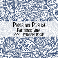 Porcelain Paisley Patterned Vinyl