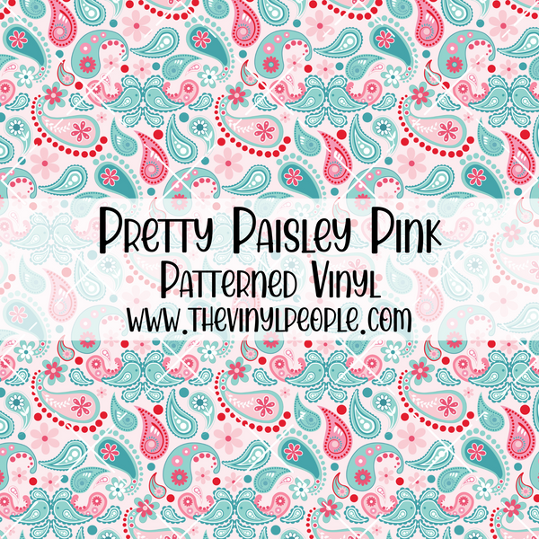 Pretty Paisley Pink Patterned Vinyl