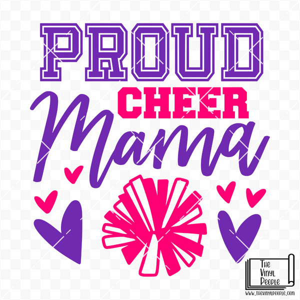 Proud Cheer Mama Vinyl Decal