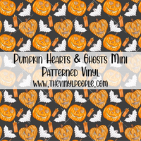 Pumpkin Hearts & Ghosts Patterned Vinyl