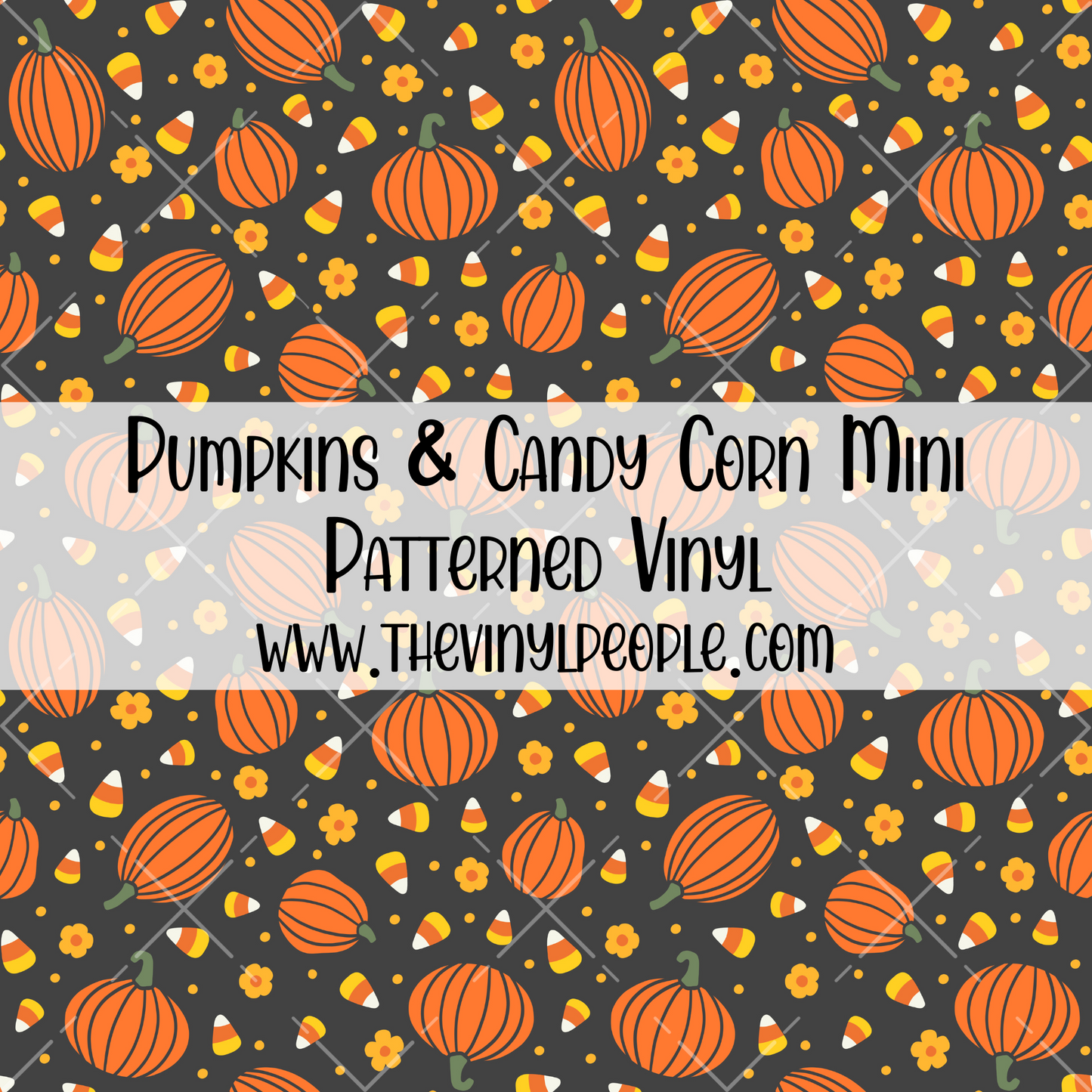 Pumpkins & Candy Corn Patterned Vinyl