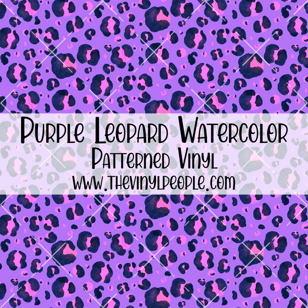 Purple Leopard Watercolor Patterned Vinyl