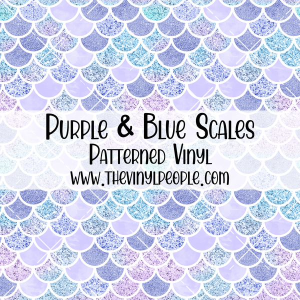 Purple & Blue Scales Patterned Vinyl