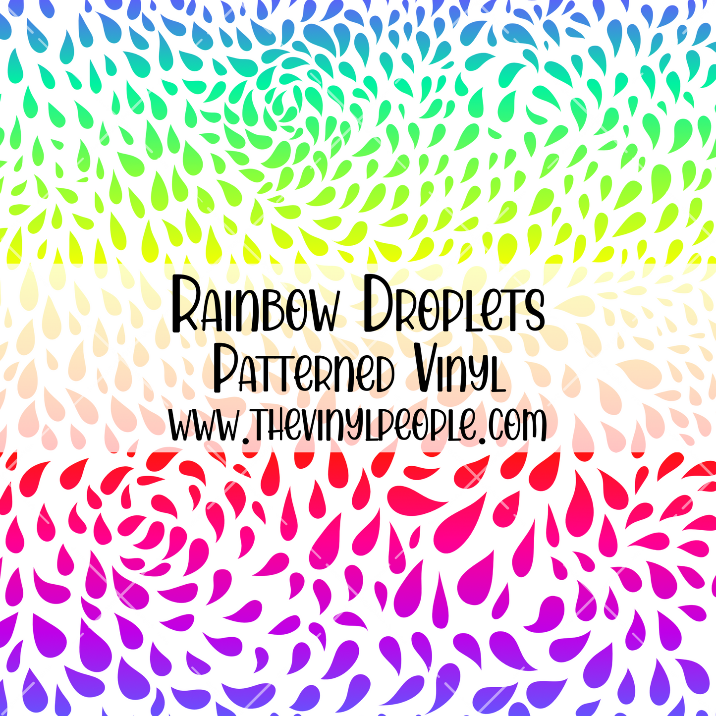 Rainbow Droplets Patterned Vinyl