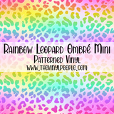 Rainbow Leopard Ombré Patterned Vinyl