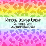 Rainbow Leopard Ombré Patterned Vinyl