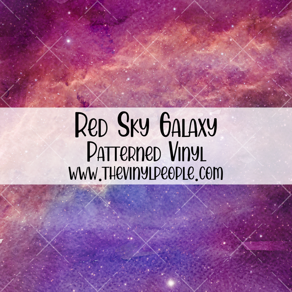 Red Sky Galaxy Patterned Vinyl